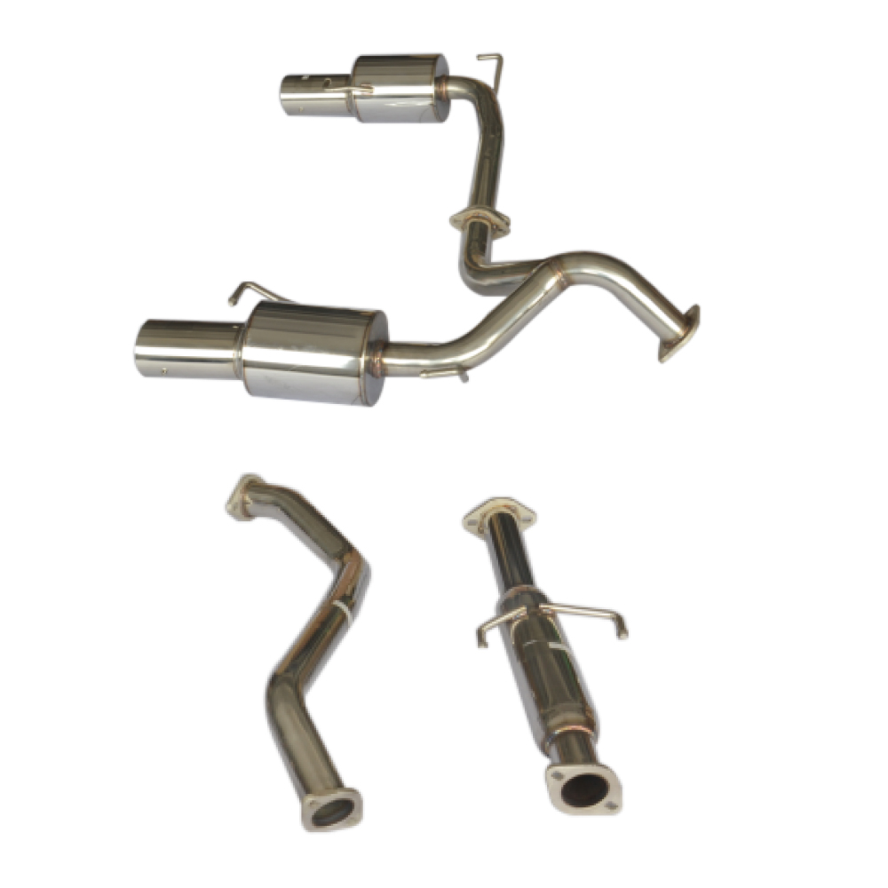 Cat Back Exhaust ~ 02-06 Hyundai Tiburton Dual Stainless Steel 201 Mirror Polished Exhaust System